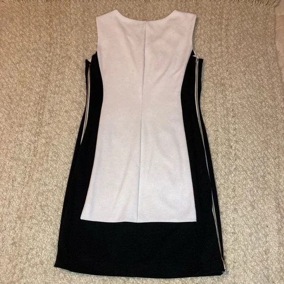 Calvin Klein Zip Up Dress size 4 white/black - Picture 6 of 10